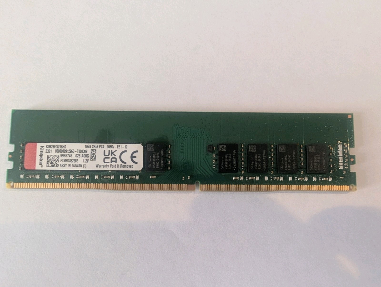 Kingston 16GB DDR4 RAM KSM26ED8/16HD 2R8 PC4-2666V-EE1-12 is