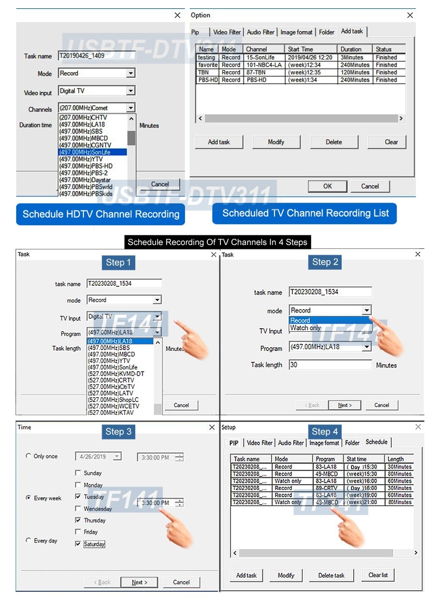 USB-Based Digital ATSC TV DVR For Win 11 Win10 Win8 Win7
