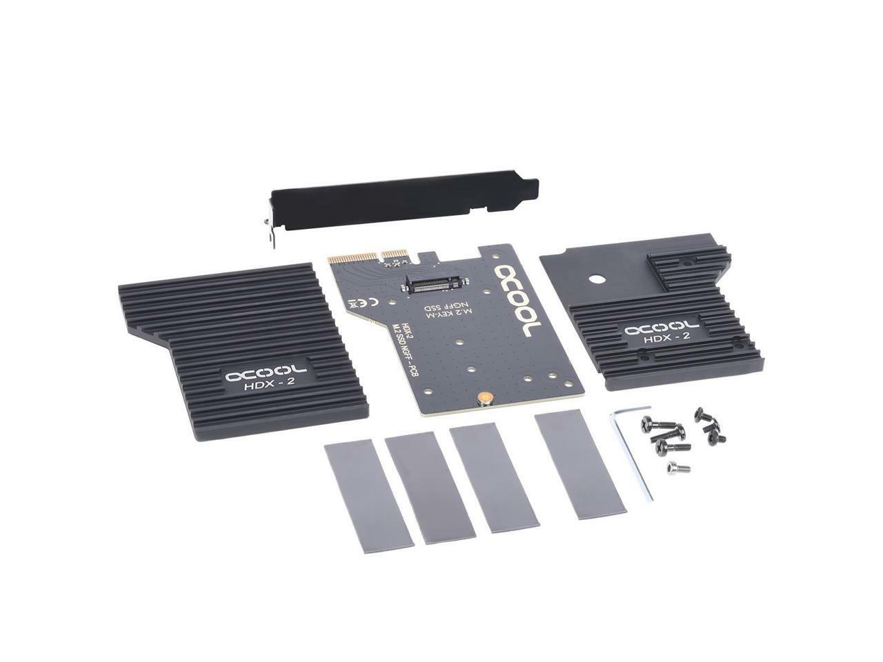 Alphacool Eisblock HDX-2 PCI-e 3.0 x4 adaptor for M.2 NGFF Passive Cooling Block