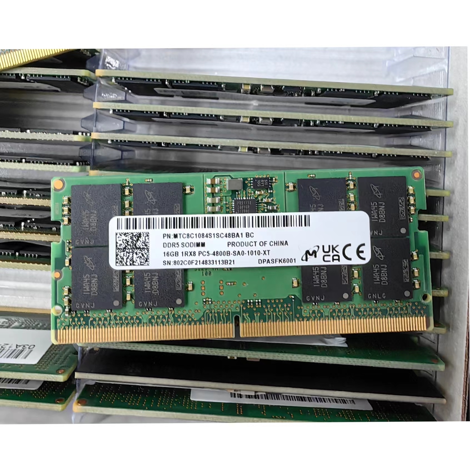 New Micron 32GB (2X16GB) DDR5 4800MHz PC5-38400 262-Pins 1RX8 SODIMM Memory Ram