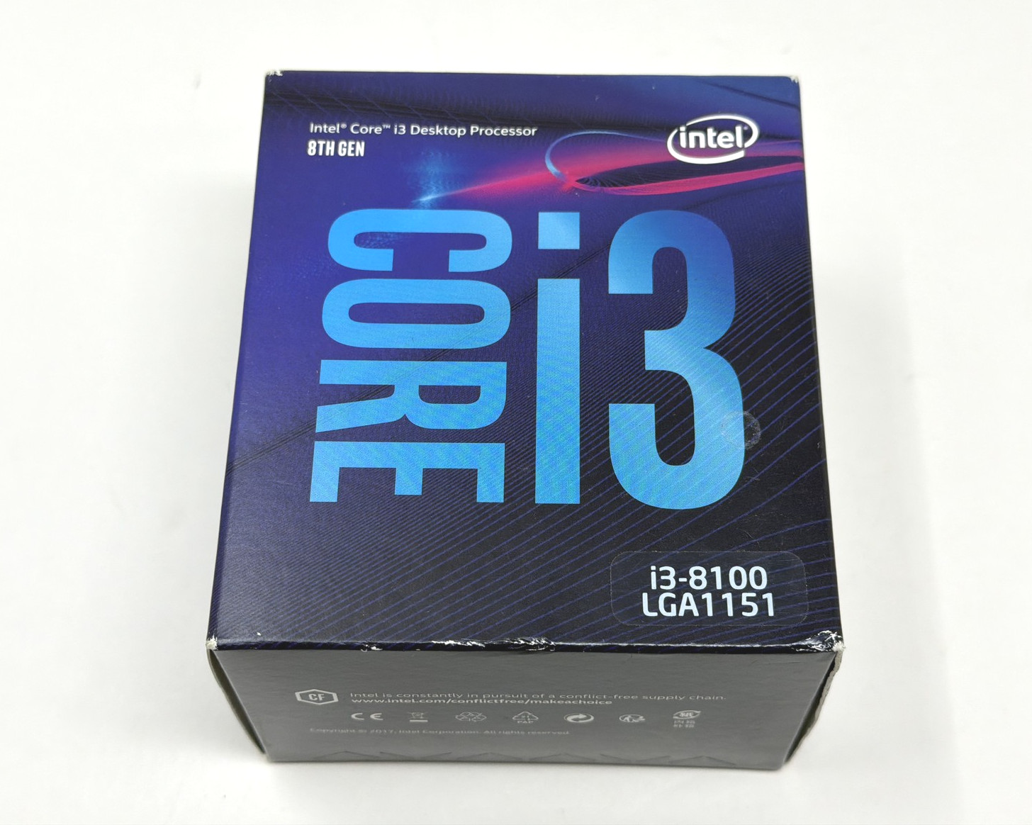 Intel Core i3 8100 LGA1151 3.6GHz Processor with Cooler Brand New Sealed