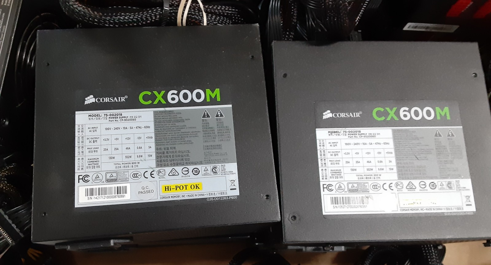 *LOT OF 6* Mixed Brand Power Supply Units | 500W-650W | See Photos/Description