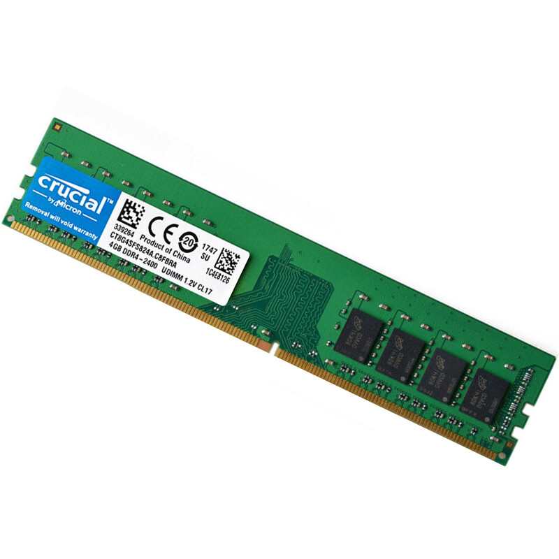 Crucial DDR4 4GB 2400Mhz PC4-19200 288pins Desktop Memory Dimm Ram 1X4GB