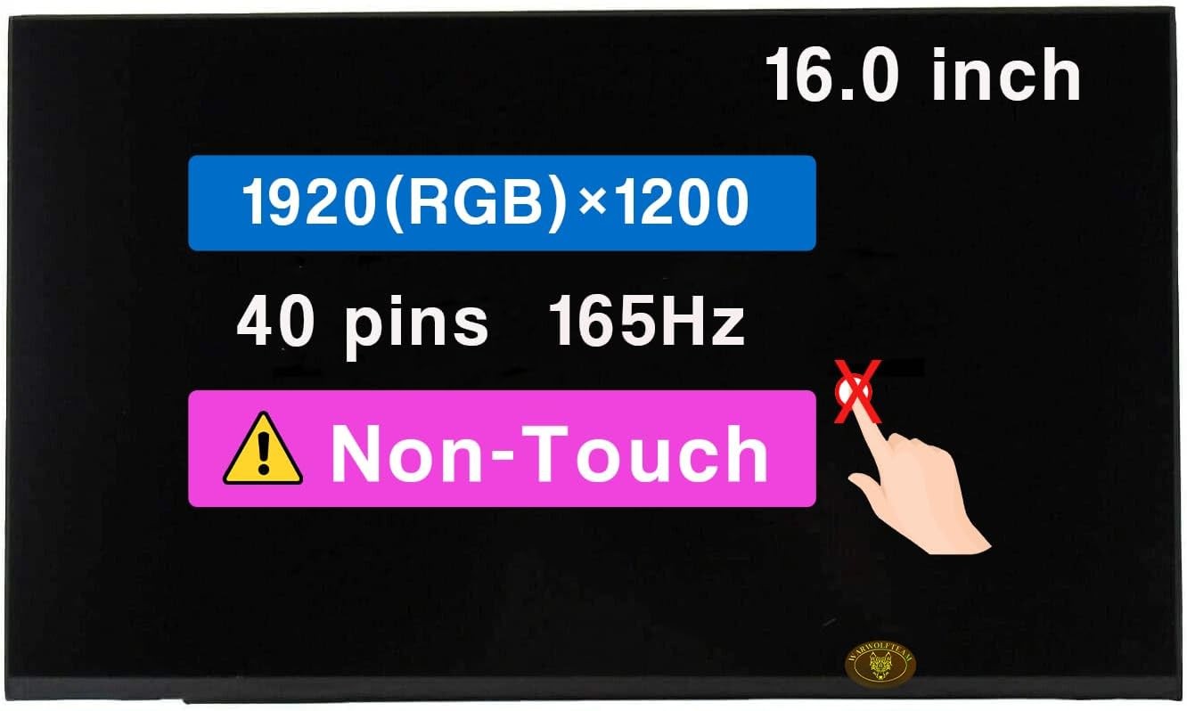 LCD Screen for Lenovo Legion 5 PRO 16IAH7H Model 82RF FHD+ 165Hz Non-Touch
