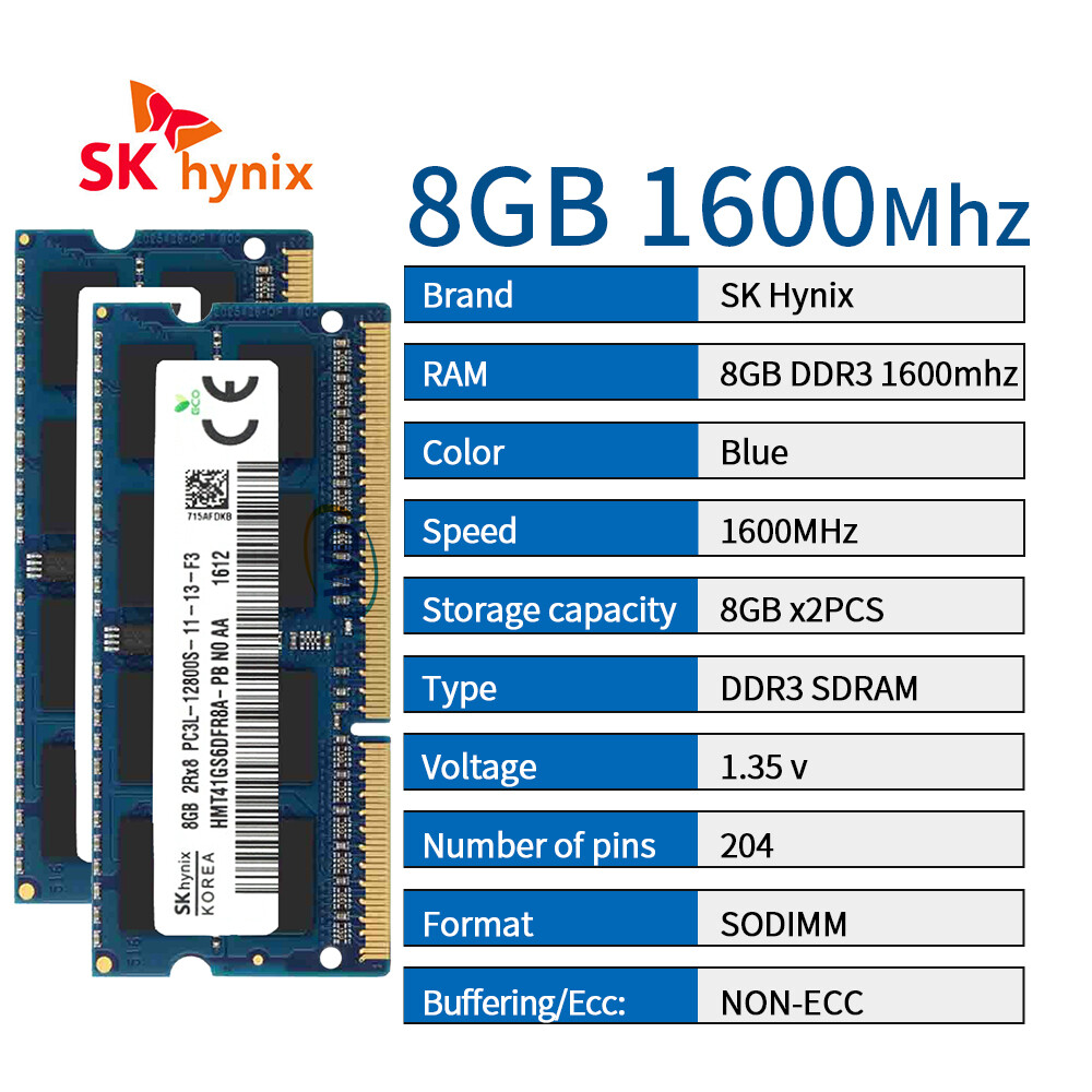 16GB 2x 8GB 4GB 2GB DDR3L 1600MHz PC3L-12800S 204-Pin SO-DIMM Laptop Memory LOT