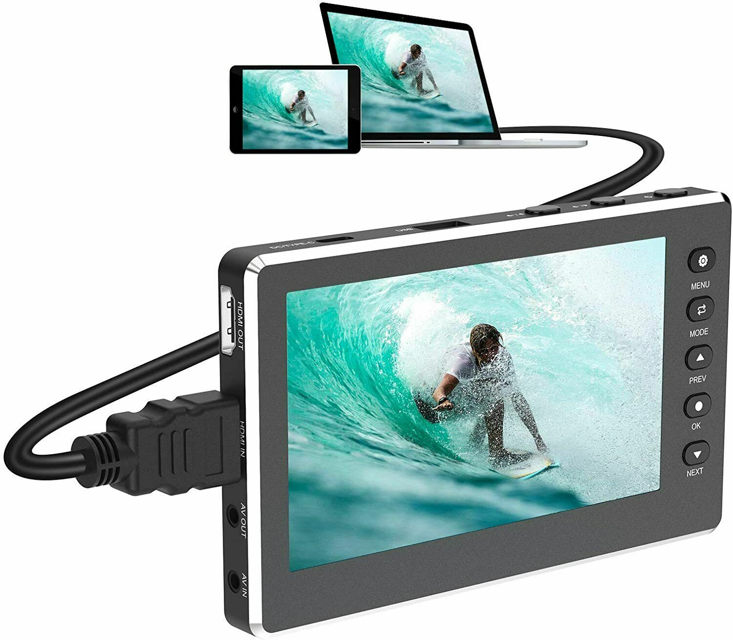 HD Video Capture Box 1080P 60FPS USB 2.0 Video to Digital Converter with 5″ OLED