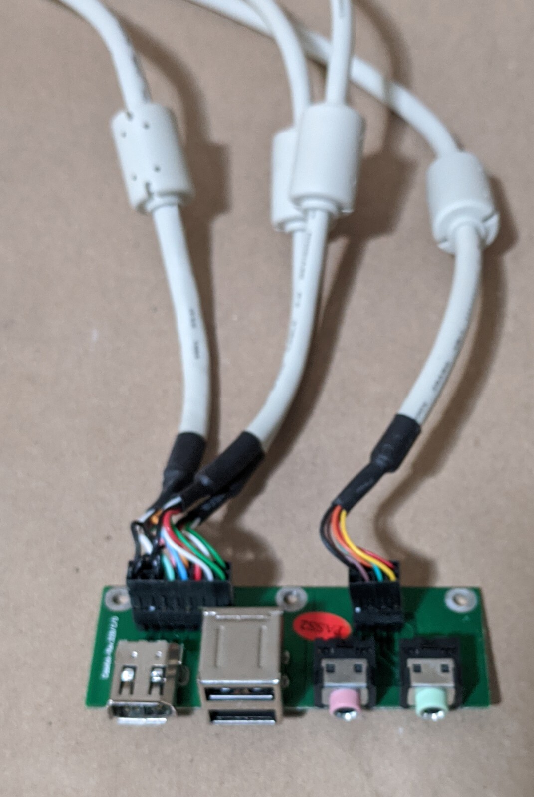 PC Tower Case Front Panel PCB Port Assembly: 2x USB 2.0/Audio/MIC/Firewire Cable