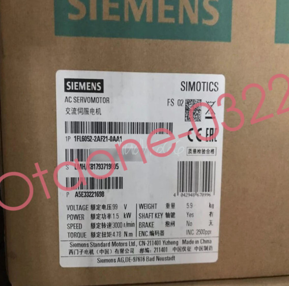 1PCS NEW Siemens 1FL6052-2AF21-0AA1 Servo motor Fast delivery Via Fedex/DHL