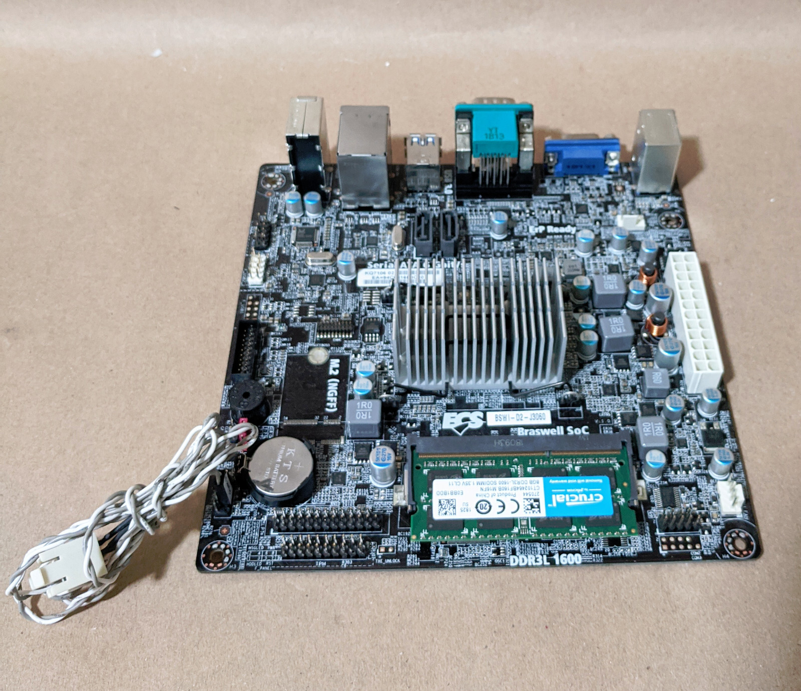 Intel Fanless Mini ITX Motherboard w/ J3060 CPU, 8GB RAM, 90W DC-to-ATX,Adapter