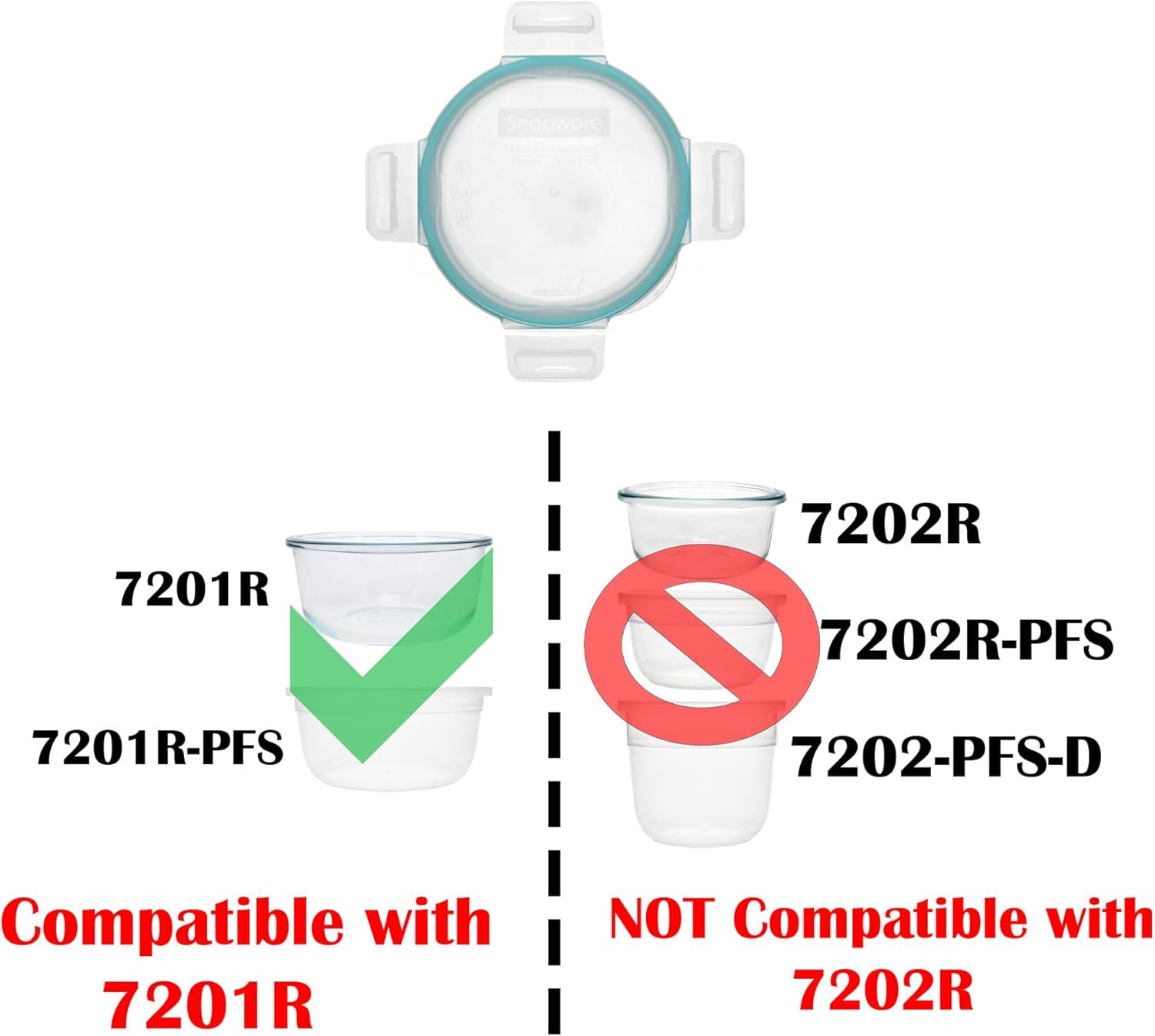 7201R-PC 4 Cup Clear Total Solutions Lid W/Teal Gasket (1)
