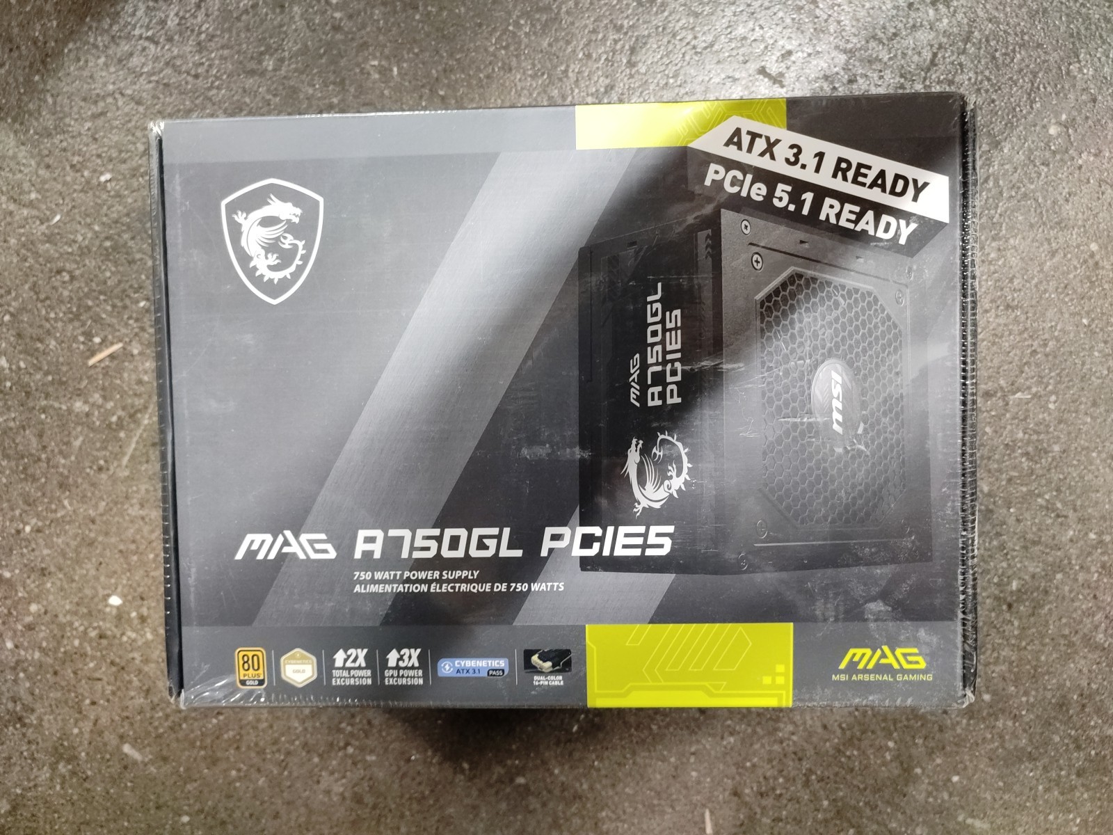 MSI MAG A750GL PCIE 5.1 & ATX 3.1 Gaming Power Supply – Full Modular –