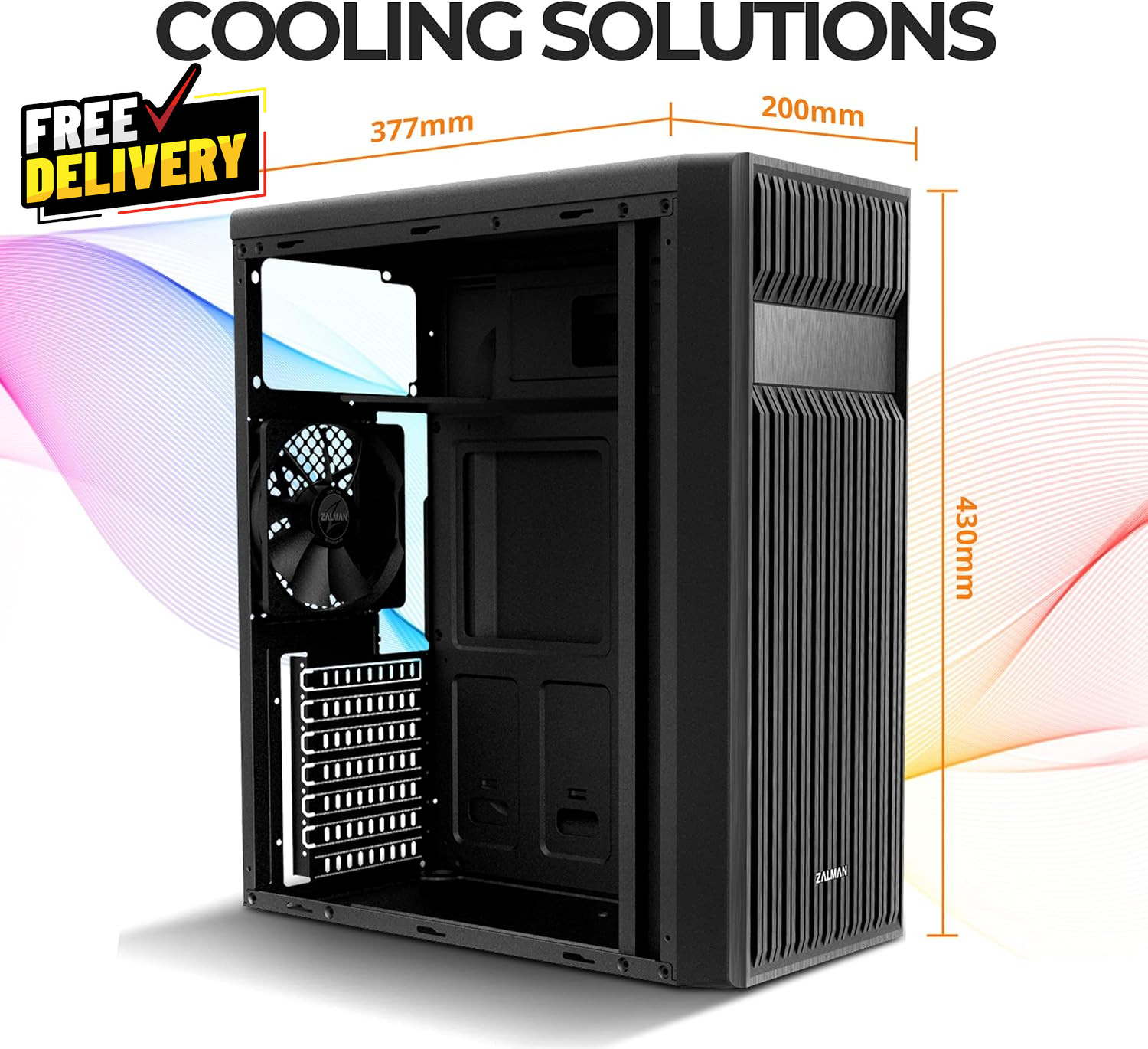 T6 ATX Mid Tower Computer PC Case Pre-Installed 120Mm Fan 5.25 ODD, USB 3.0, P..