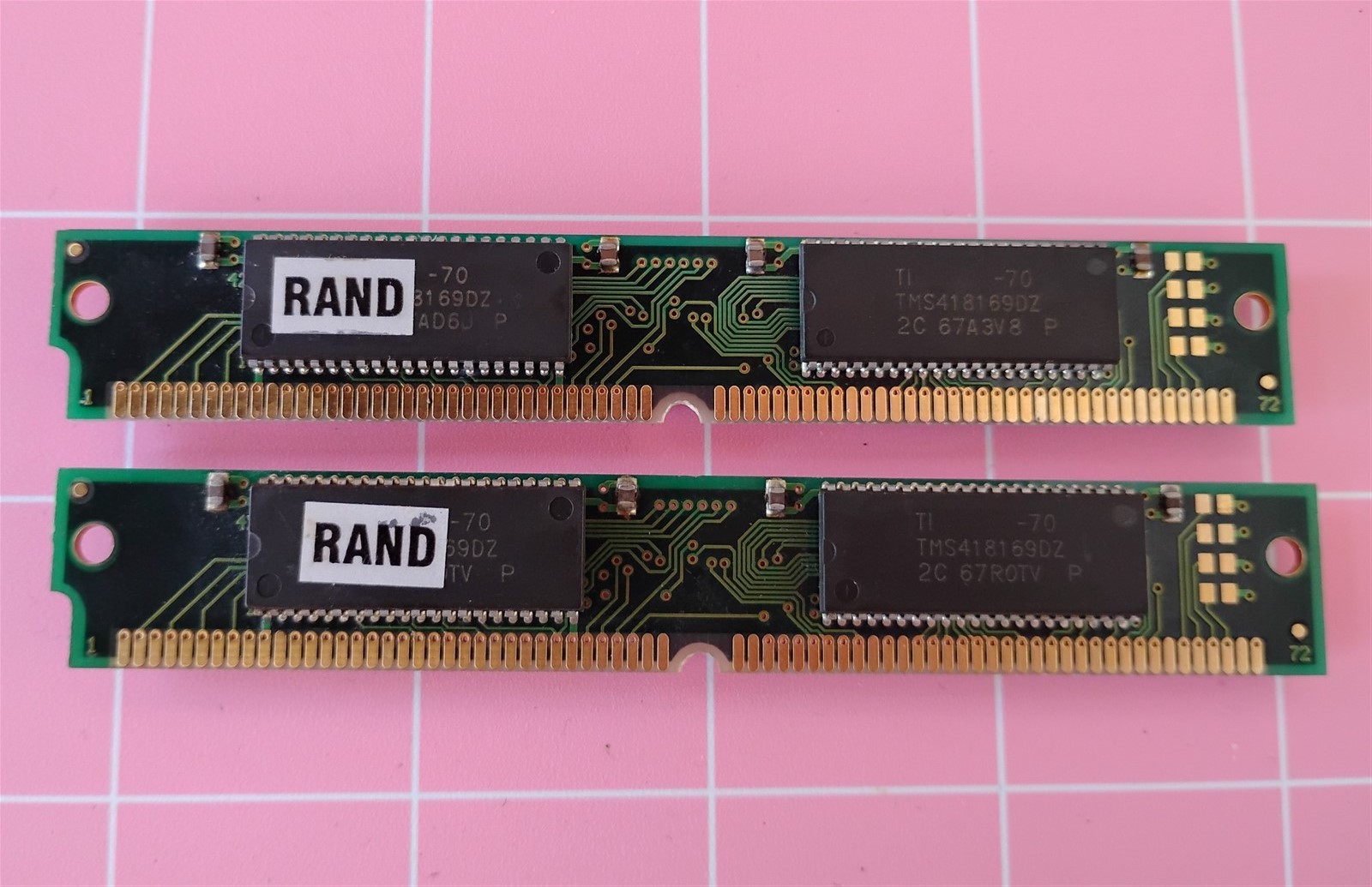 16MB 2x8MB 72pin Simm EDO 70ns TEXAS INSTRUMENTS TI RAND Desktop Ram Memory Kit