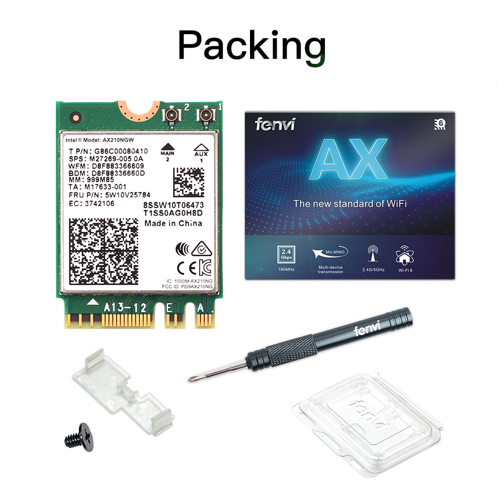 Intel WiFi 6E AX210 Wireless WiFi Card 802.11ax WiFi Bluetooth Card Window 10/11