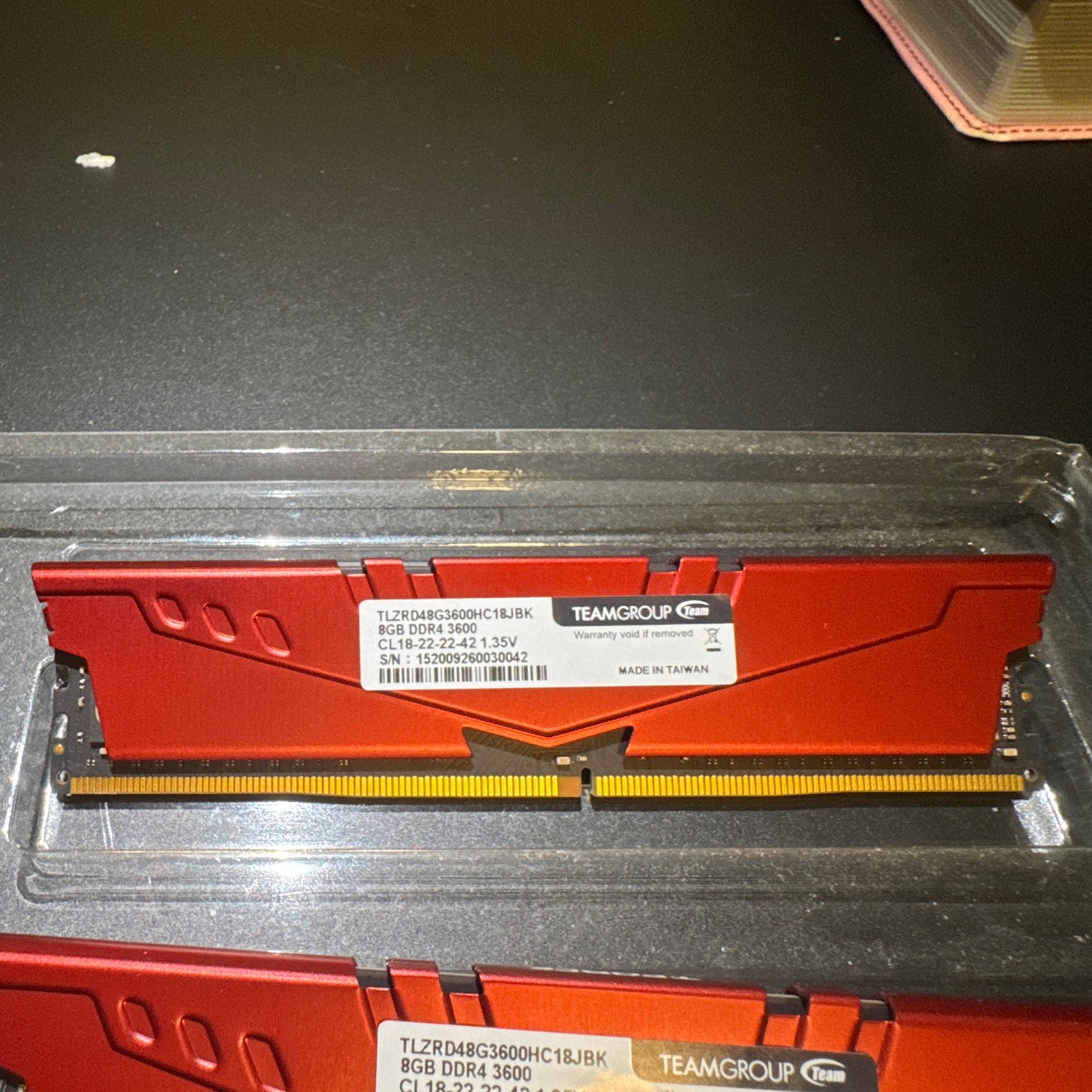Teamgroup T-Force Vulcan Z 16GB (2x8GB) DDR4-3600 CL18 DIMM TLZRD48G3600HC18JBK