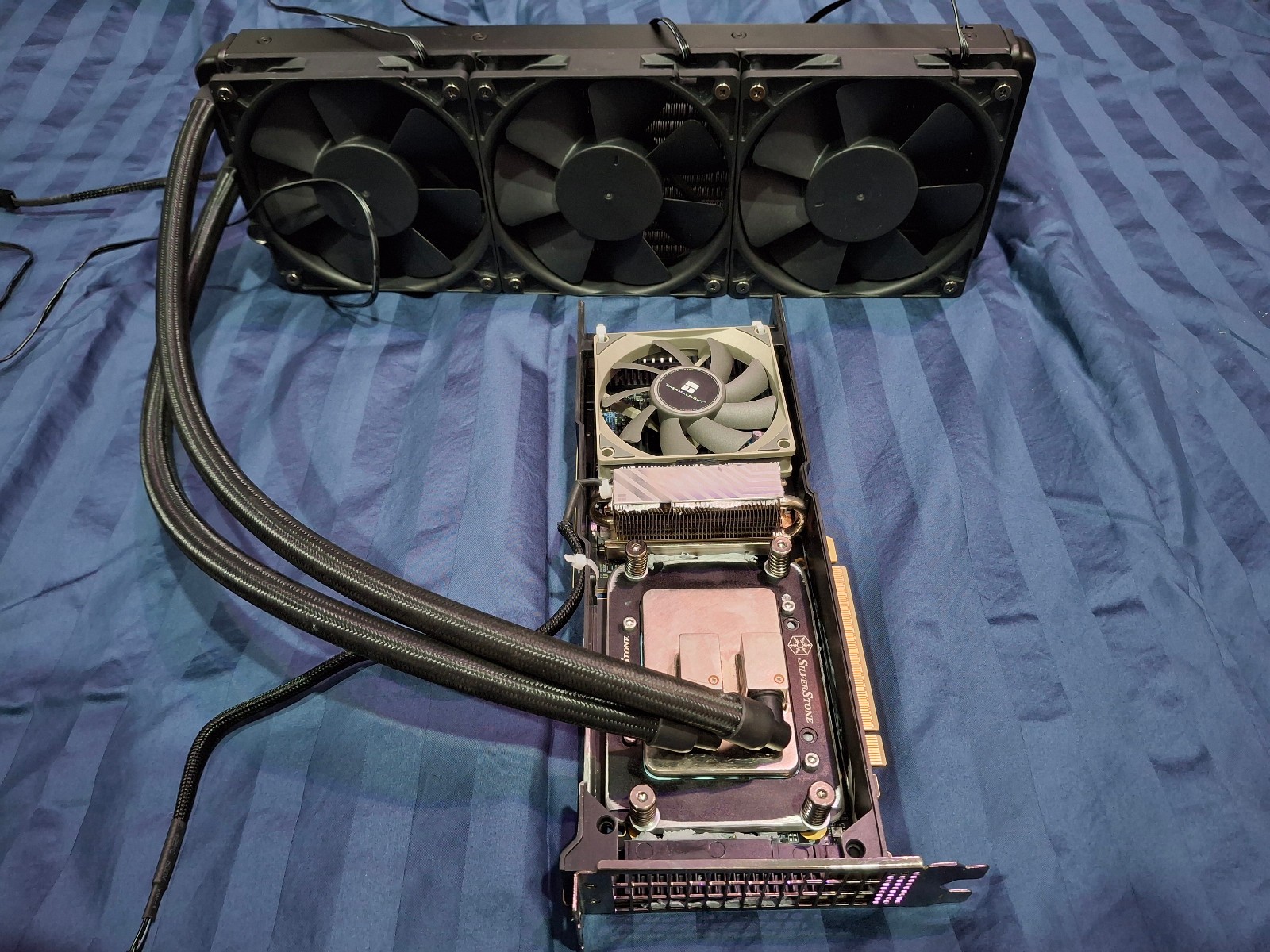 Liquid cooled AMD Radeon Instinct MI100 32GB HBM2 PsychoOC edition