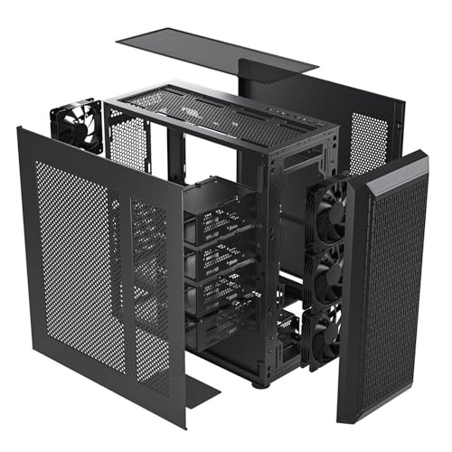 Storage Master ATX NAS Computer Case Mid Tower with 4x120mm Black Classico
