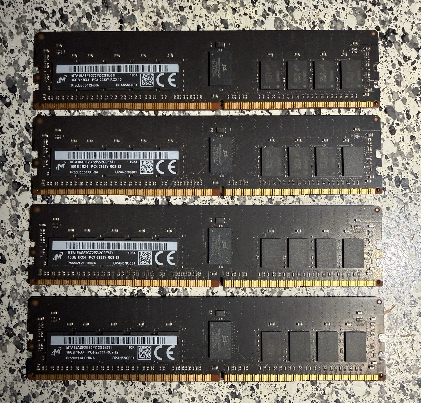 Micron 64GB RAM (4 X 16GB) DDR4 2933 MHz – 1RX4 PC4-2933Y-RC2-12 OEM Mac Pro