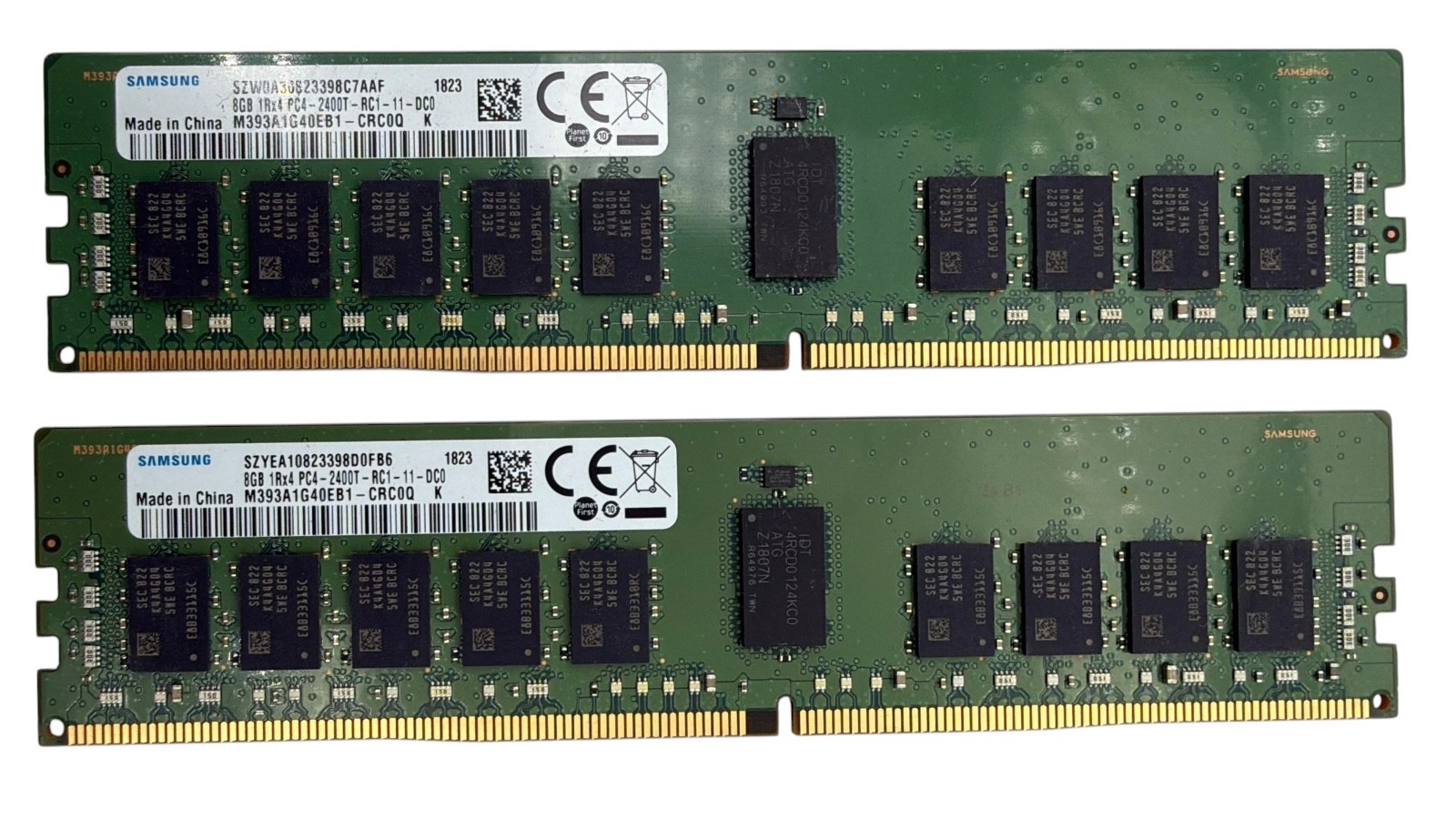 SAMSUNG 16GB (2X8GB) PC4-19200 DDR4-2400T Server Memory M393A1G40EB1-CRC0Q