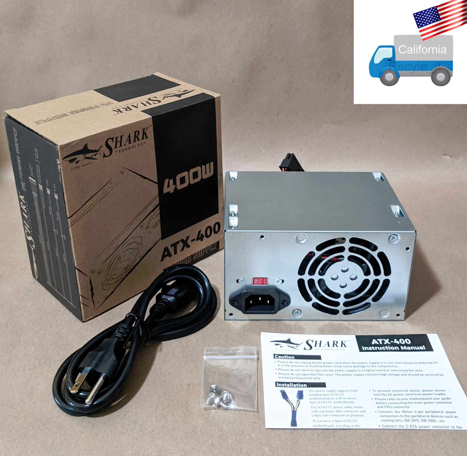 NEW 400W ATX/PS3 Upgrade PC Power Supply for IN WIN IW-P180B2-0 IPS-1806CV-60