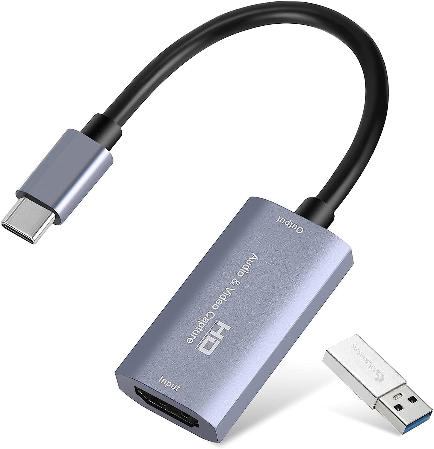 Video Capture Card, 4K USB3.0 HDMI to USB C Capture Card for Streaming, 1080P 60