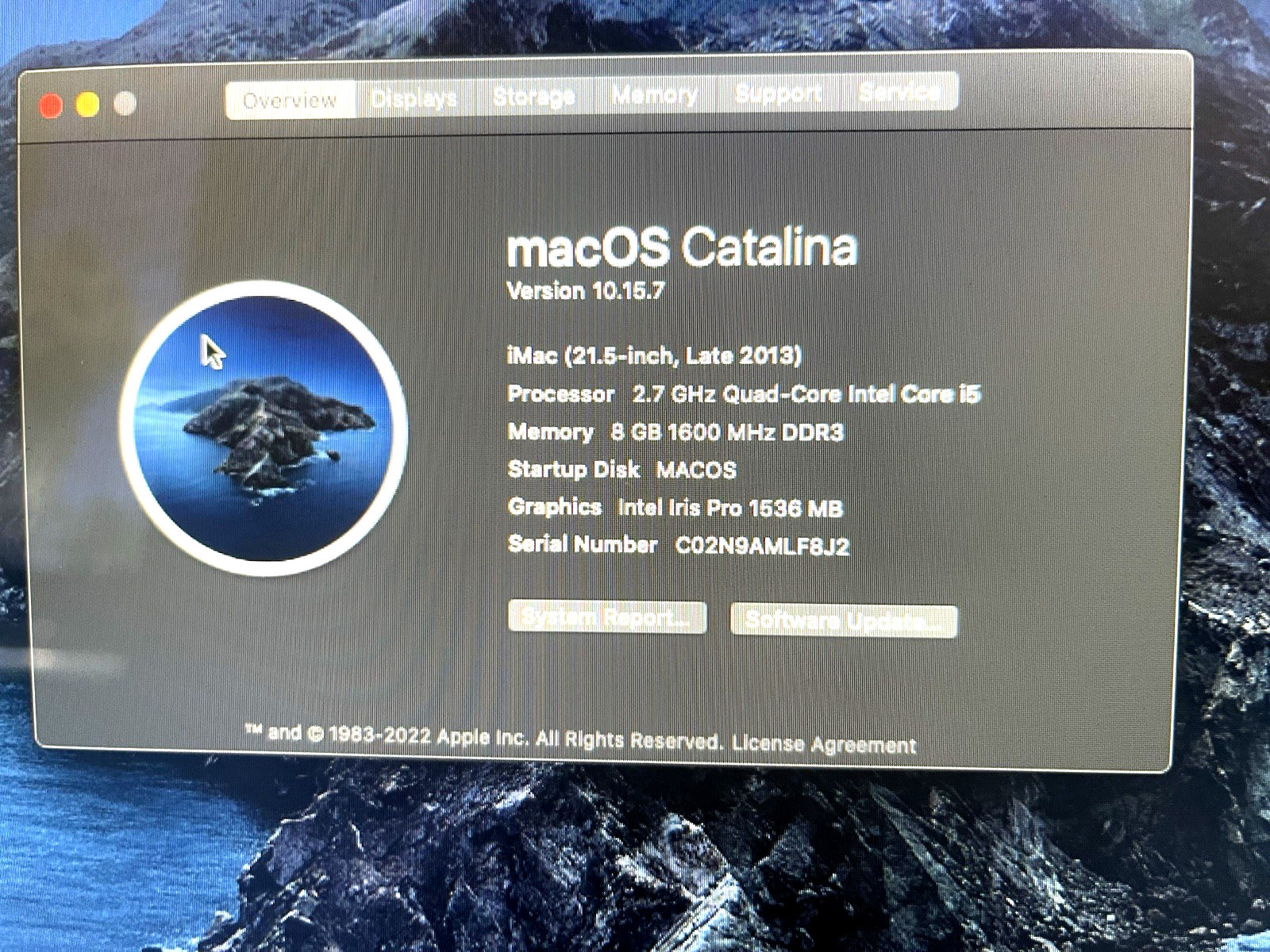 APPLE iMac 21.5″ Late 2013 A1418 Logic Board intel Quad-Core i5 2.7 Ghz Iris GPU