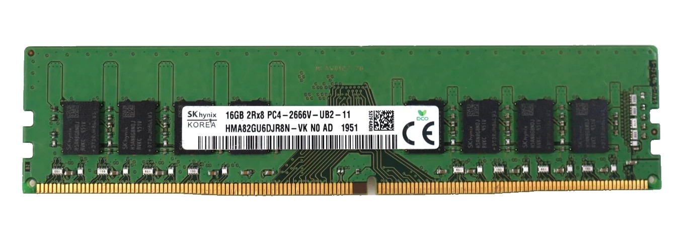 16GB SK Hynix HMA82GU6DJR8N-VK DDR4 PC4-2666V UDIMM Desktop Memory