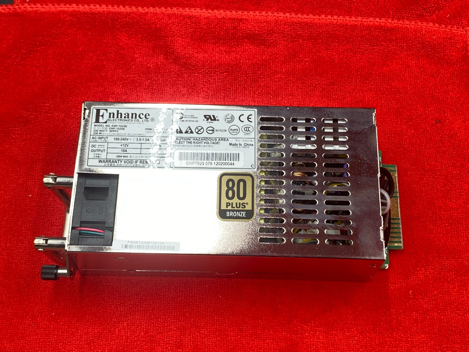 ENHANCE ENP-7025B 250W 1U PFC POWER SUPPLY 80 PLUS BRONZE FLEX ATX FOR SFF PC