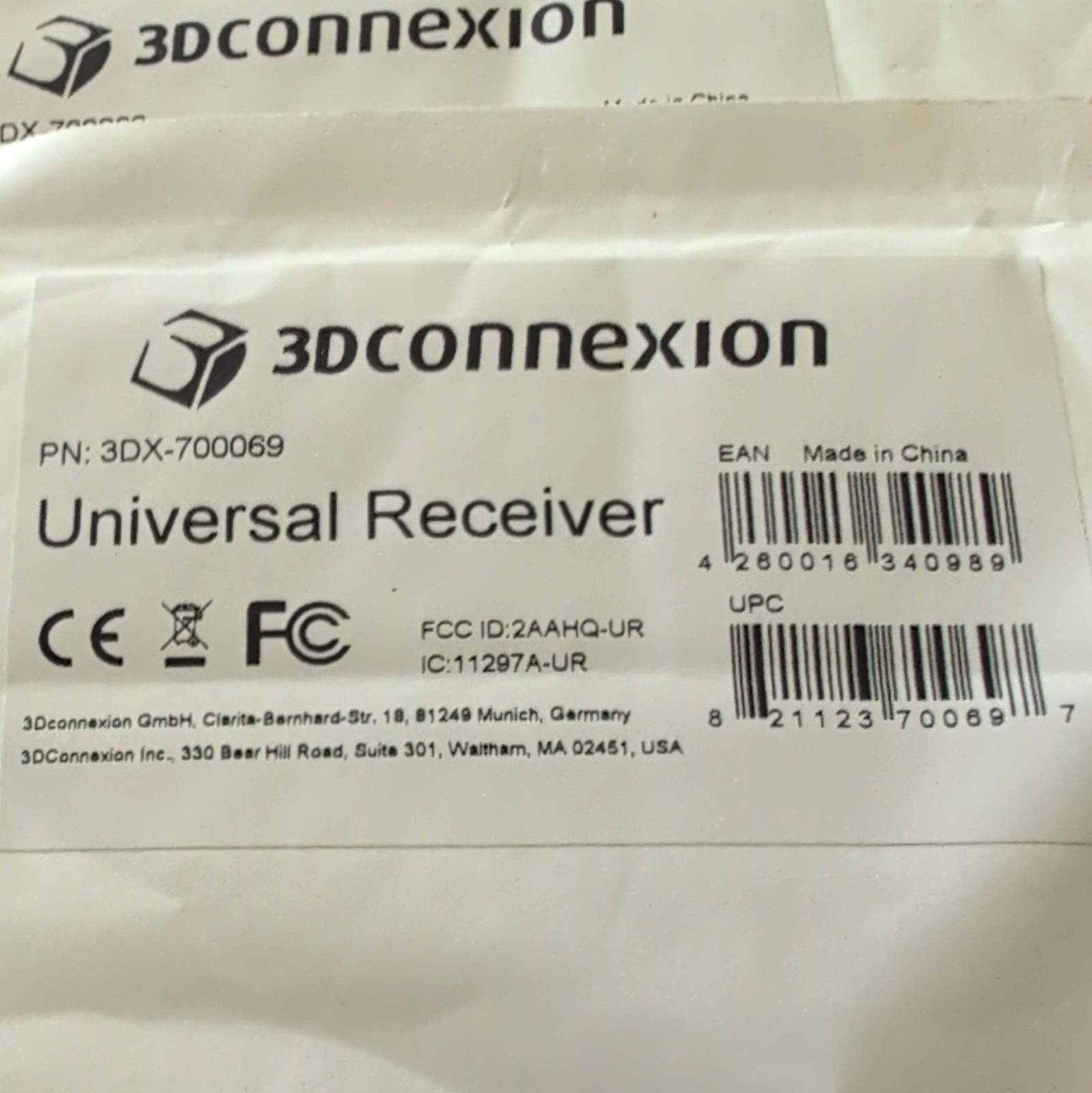 3Dconnexion Universal Receiver USB Dongle Receiver 3DX-700069