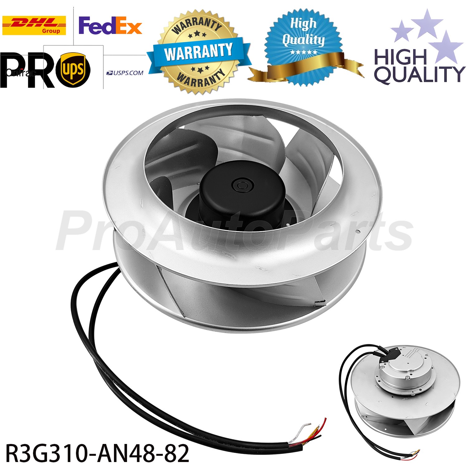 R3G310-AN48-82 230V 470W 3.0A Industrial Centrifugal Fan EC Centrifugal Fan New