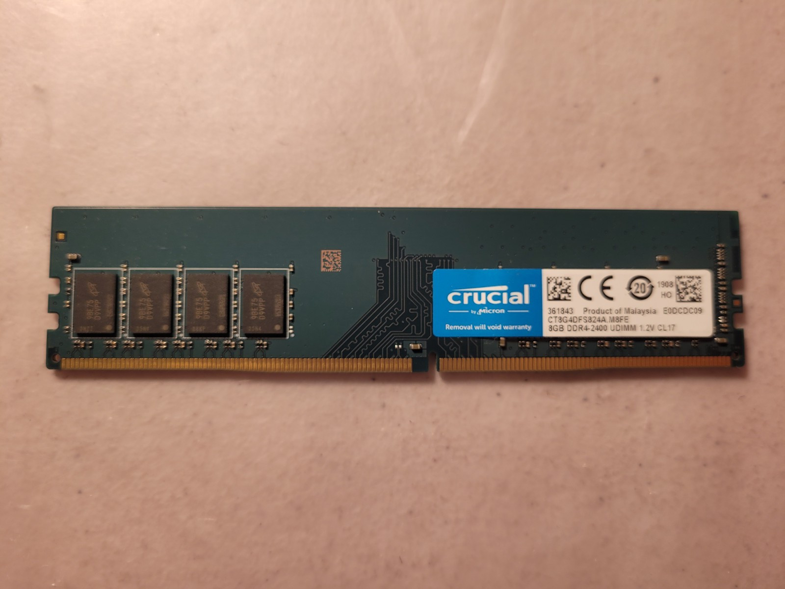 Crucial 8GB PC4-2400 PC4 19200 DDR4 2400MHz CL17 1.2V Desktop Memory RAM