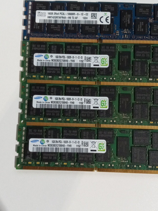 Lot of 17 16GB Server Ram Mixed Major Brands 16GB PC3L DDR3L