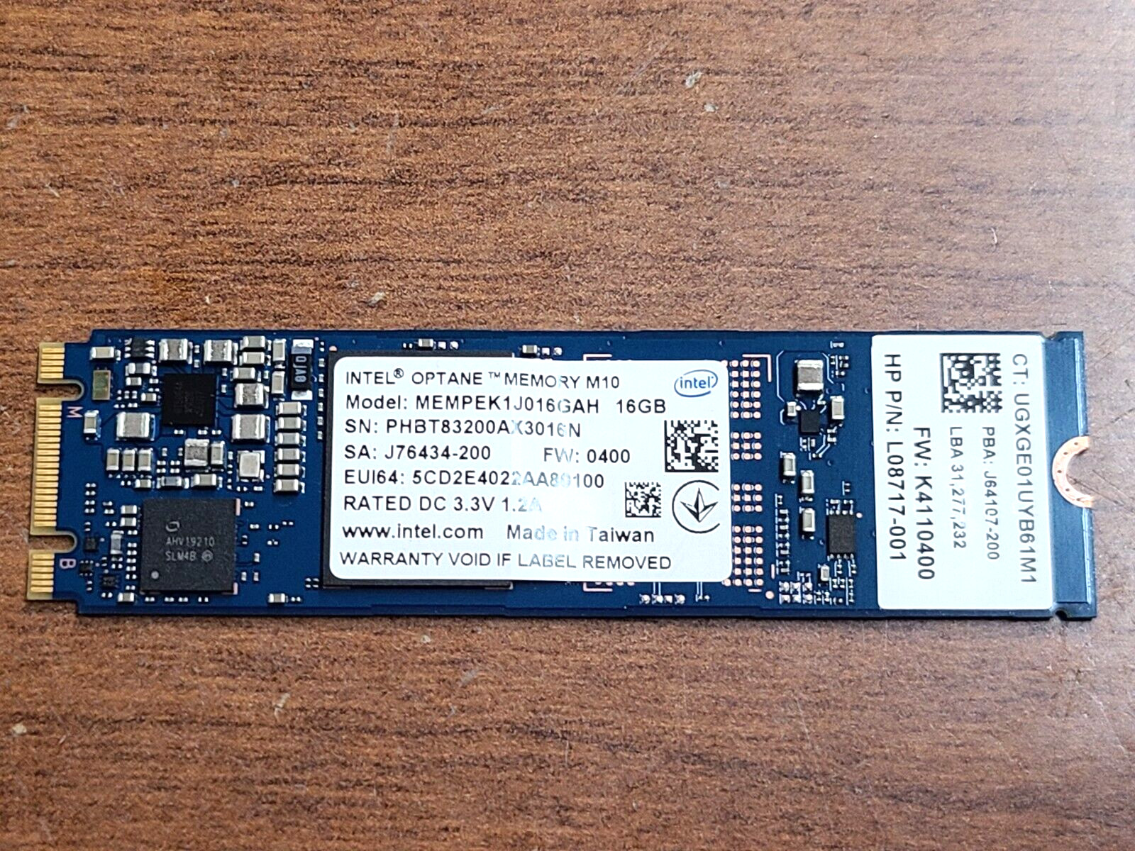 HP 17T-BY000 16GB INTEL OPTANE MEMORY M10 MEMPEK1J016GAH L08717-001 L22585-001