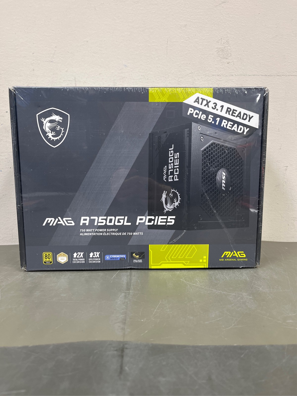 MSI – MAG A750GL PCIE 5.0, 80 GOLD Fully Modular Gaming PSU, 12VHPWR Cable, AT 5