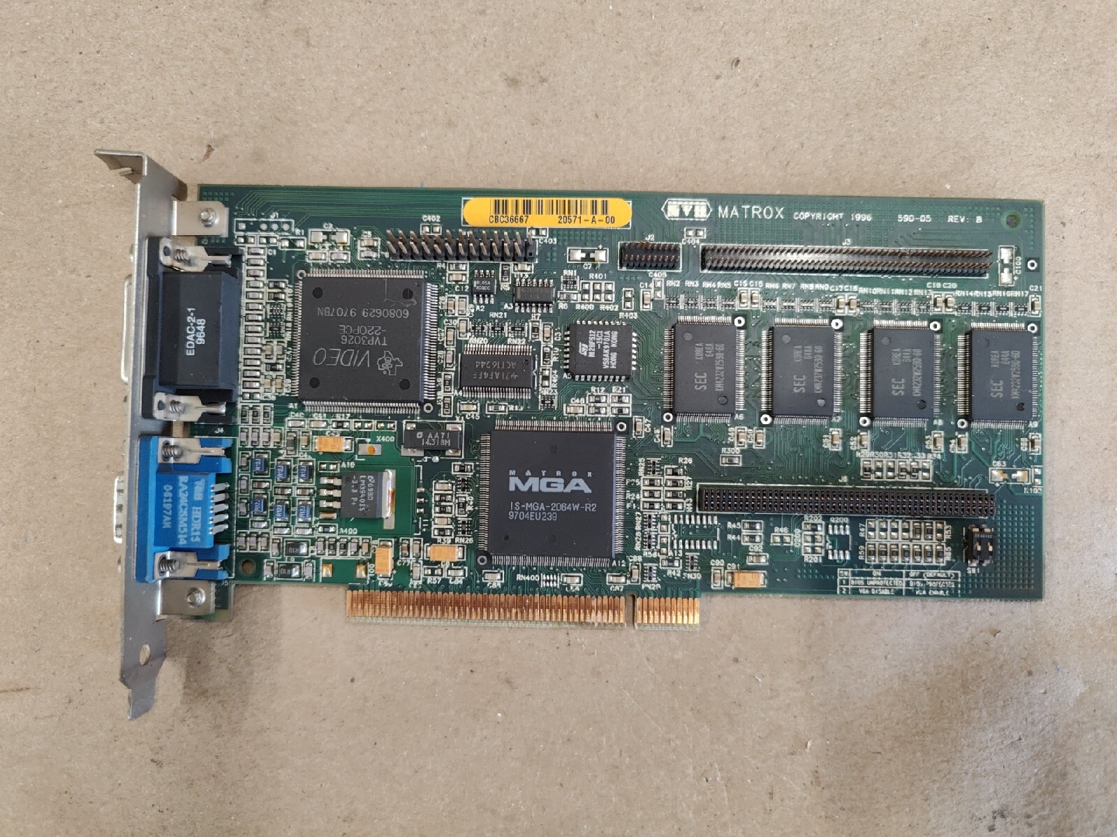 Used CBC36667 20571-A-00 MATROX VGA Card EXCELLENT