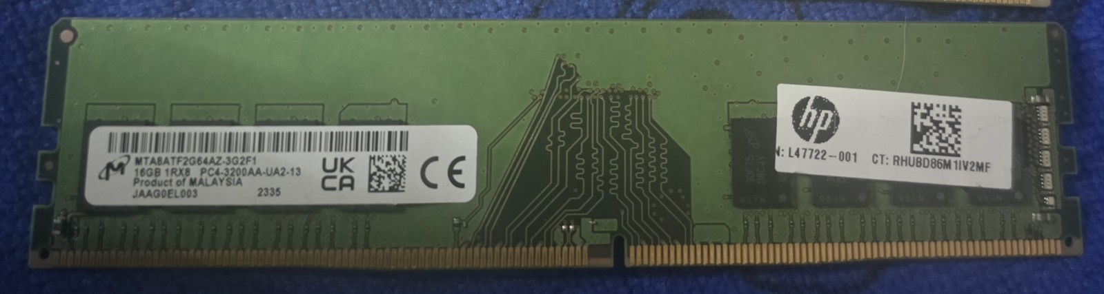 Micron MTA8ATF2G64AZ-3G2F1 16GB 1RX8 3200 MHz (JAACTG7004)
