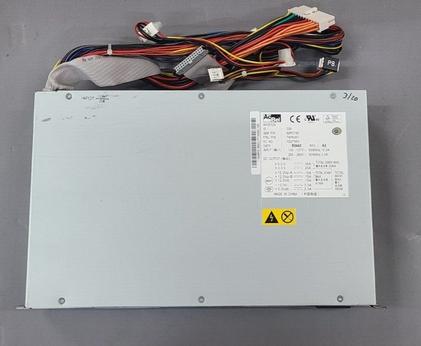 IBM 8671 660W power supply for 81X, M1X, G1X 74P4307 49P2195 xSeries 235 eseries