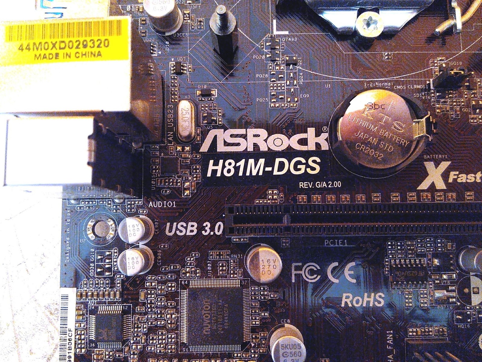 ASRock H81M-DGS Micro ATX Motherboard Intel Core i5-4430 3GHz 4GB 0HDD
