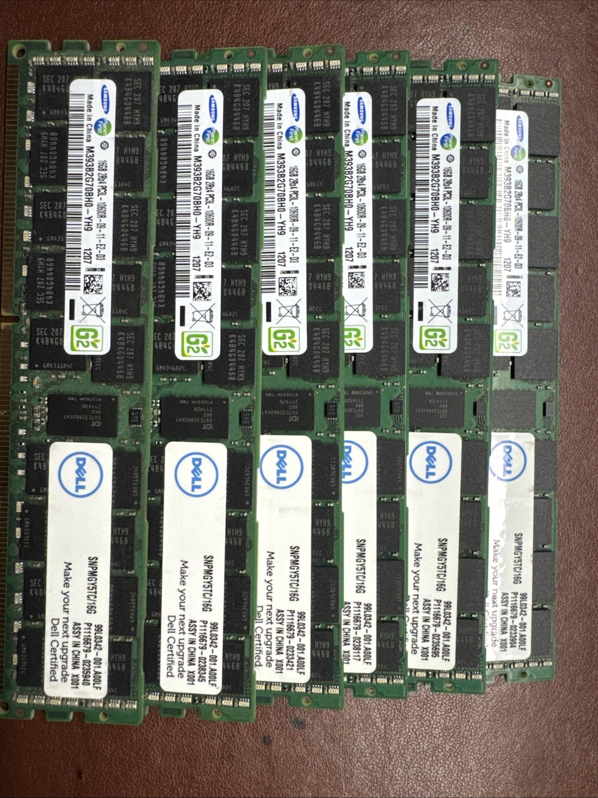 Samsung 16GB 2Rx4 PC3L-10600R-09-11-E2-D3 M393B2G70BH0-YH9 Server RAM