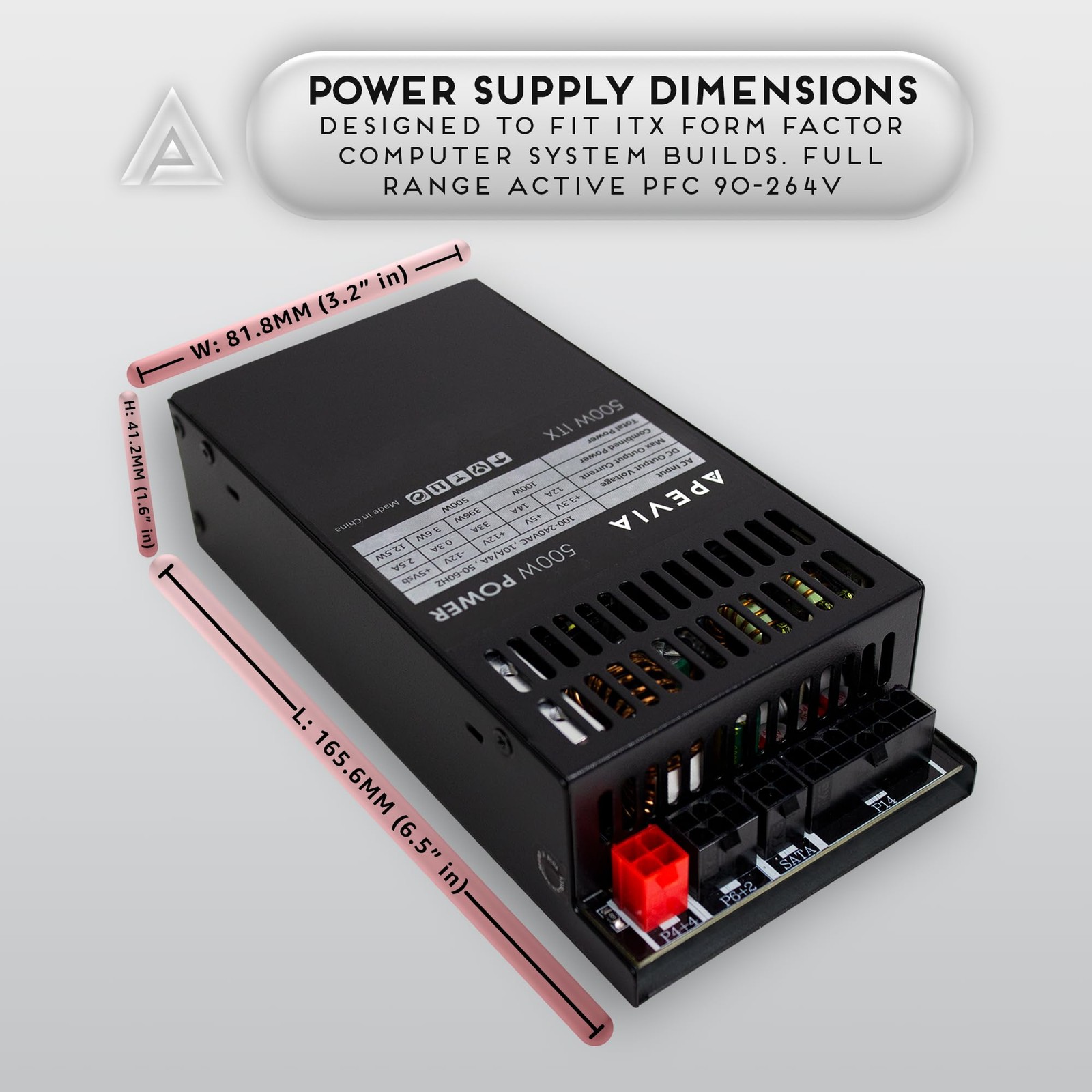 500W Fully Modular Mini ITX/Flex ATX Power Supply – Efficient Compact Design