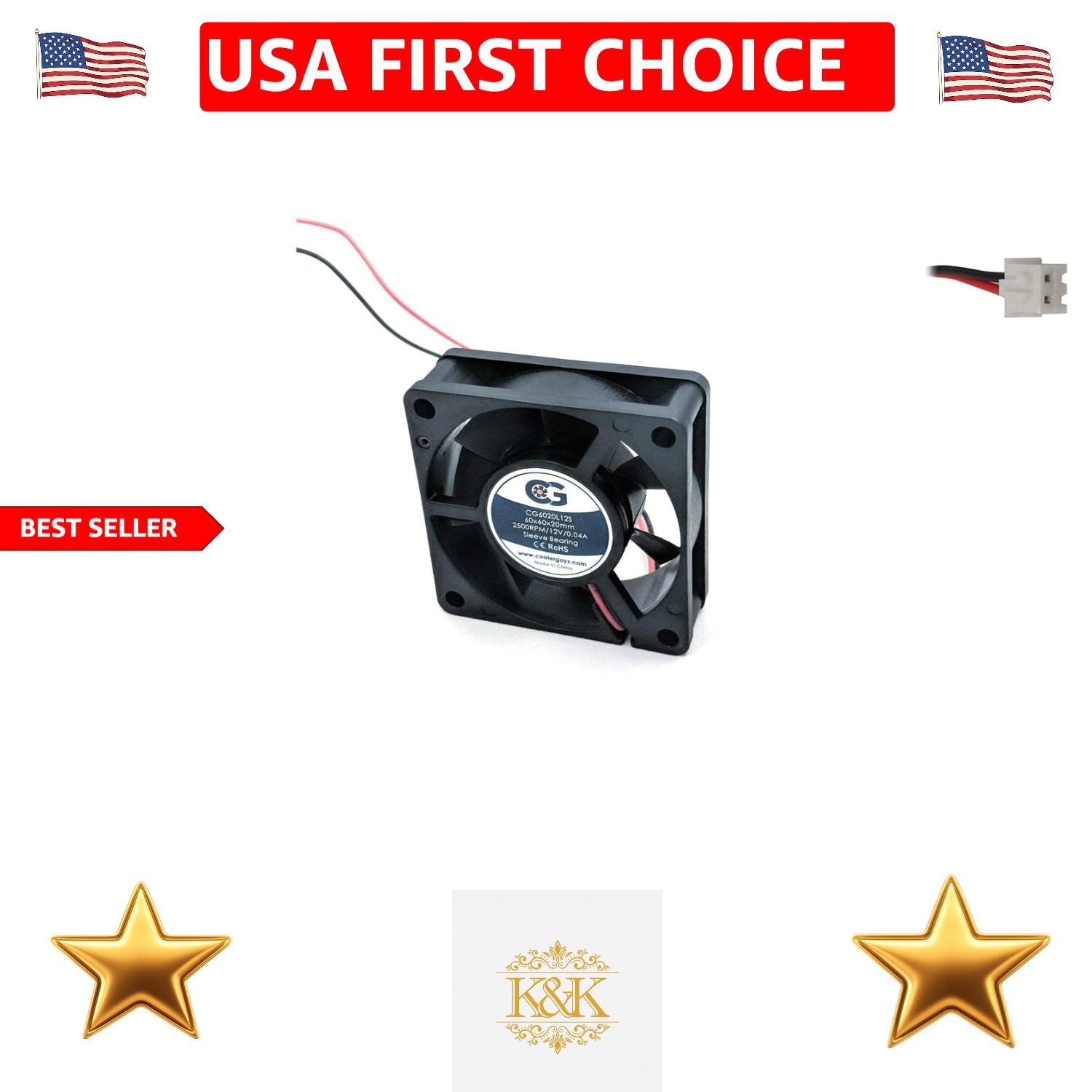 High Airflow 12V Cooling Fan – Silent 60x20mm Design for Pi and 3D Printing