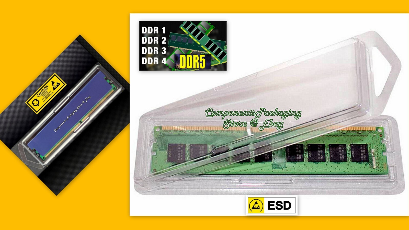 RAM Memory Case Clam Shell for Single DDR DIMM Modules – Lot of 6 18 35 100 200