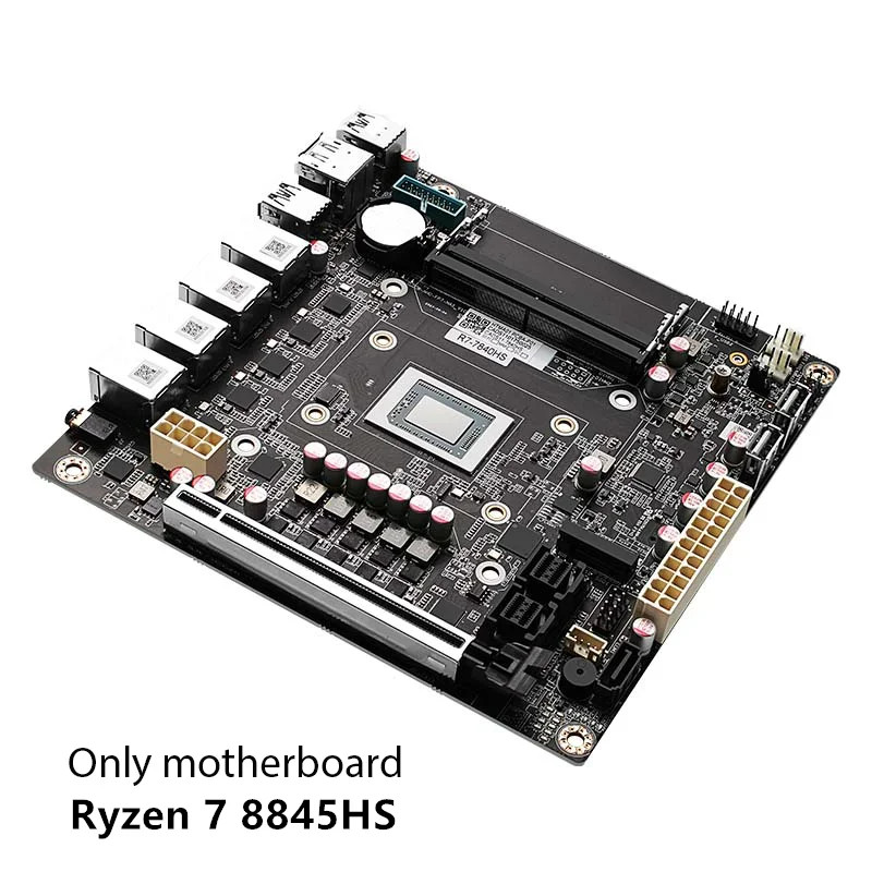 9-Bay NAS Motherboard AMD Ryzen7 8845HS 4xi226-V 2.5G LAN 9xSATA3.0 2xM.2 NVMe