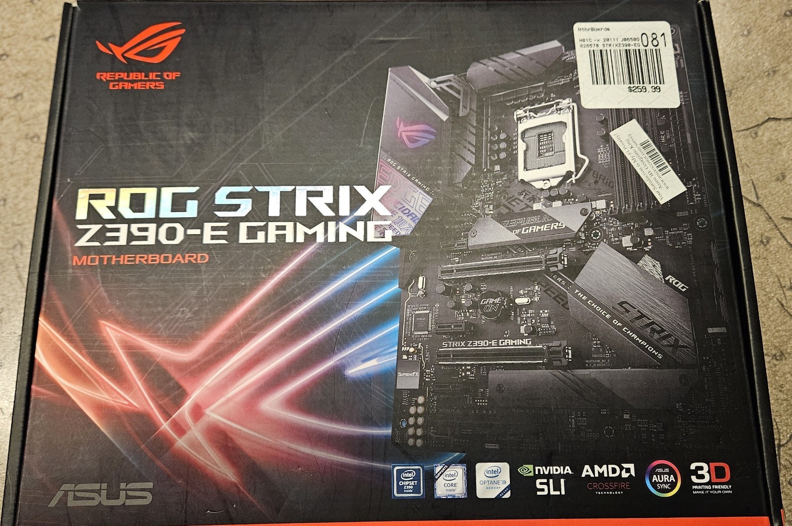 ROG Strix Z390-E Gaming + Intel Core i9-9900K + 2x16GB GSKILL RAM Combo