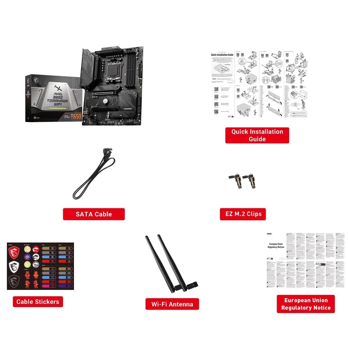 MSI MAG B650 Tomahawk WiFi Gaming Motherboard ATX, Information Not Available