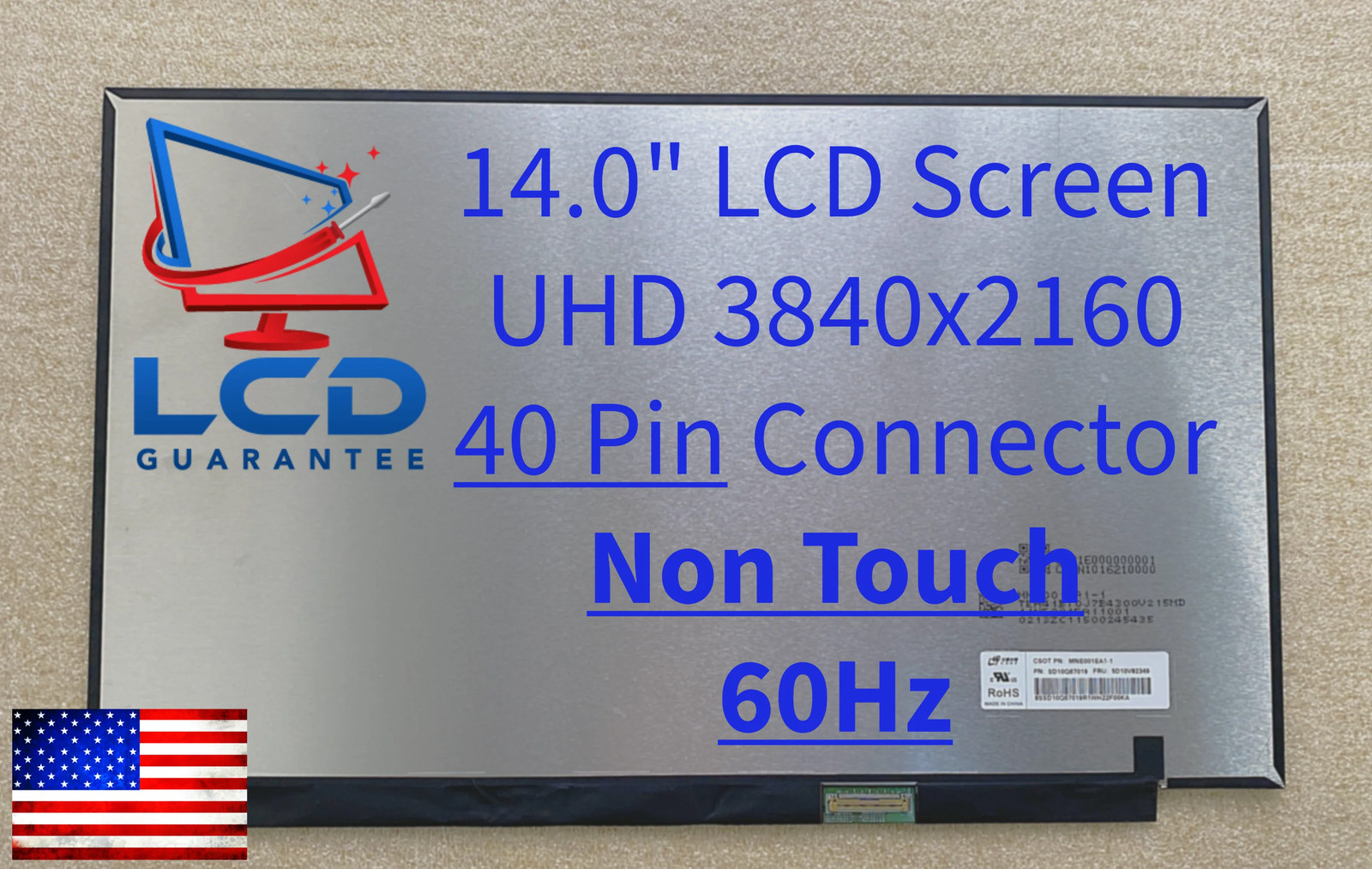 Lenovo T14 Gen 1 Type 20S1 Series 14″ UHD 60Hz Non Touch Laptop LCD Screen