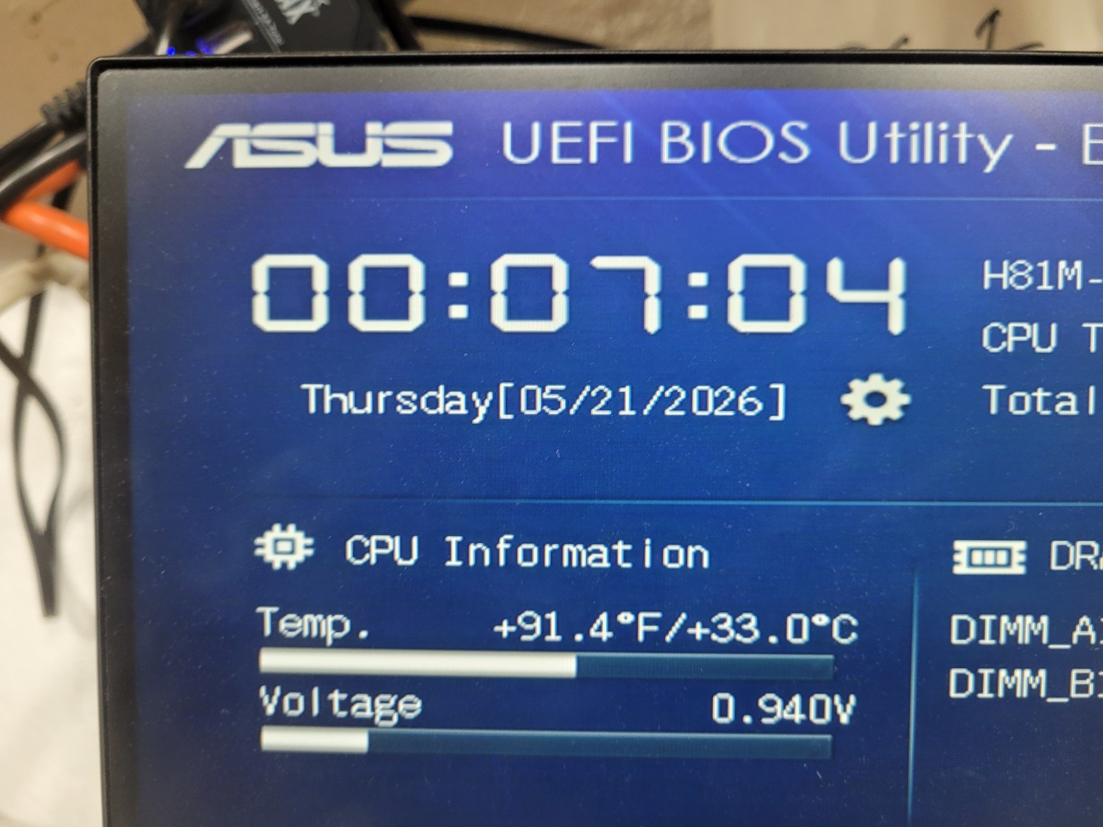 ASUS H81M-E Motherboard Core i5-4460, 8GB RAM, IO Shield #1390