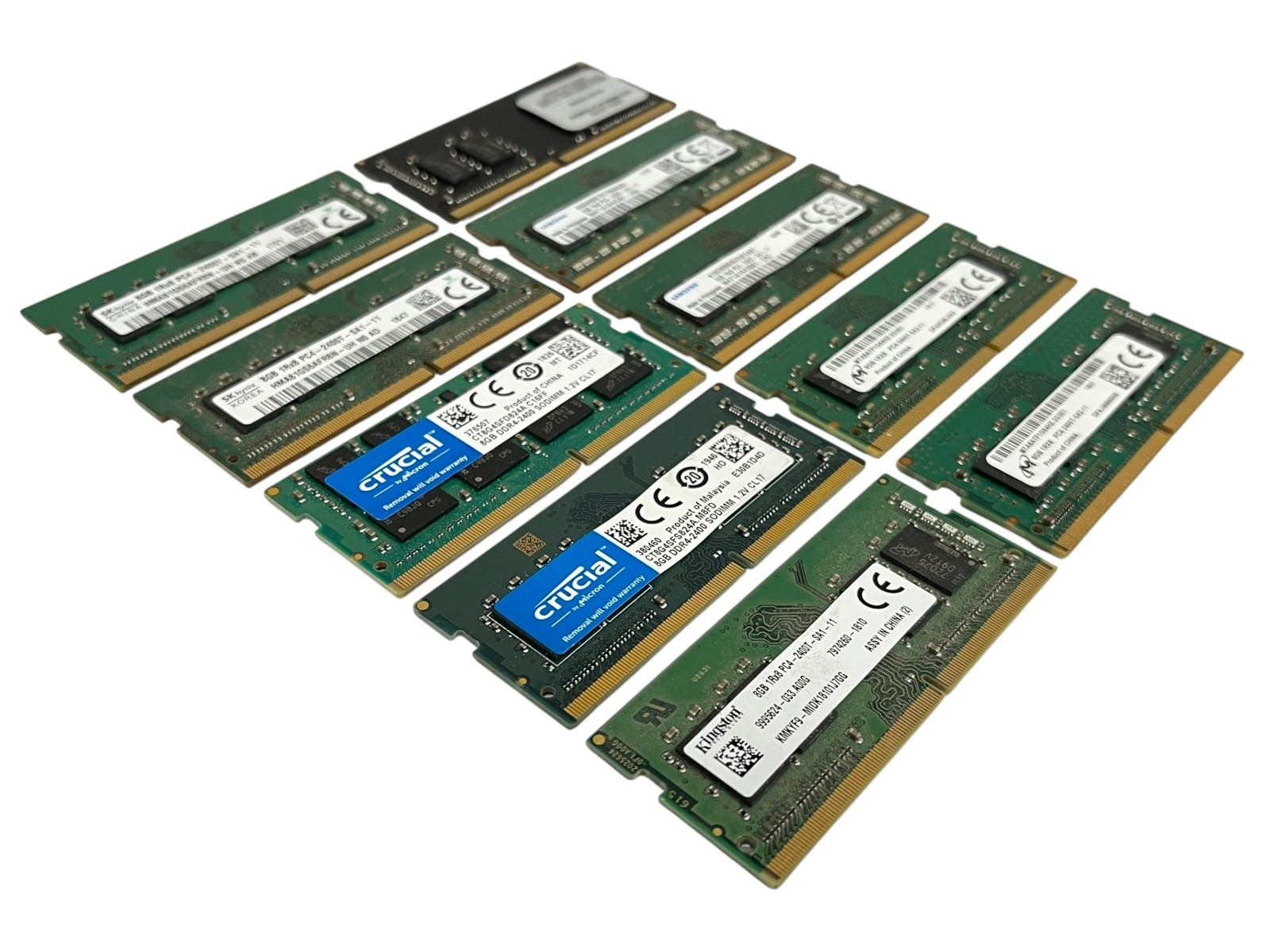 LOT 10: Mixed Brand 8GB 2400T DDR4-2400 PC4-19200 SODIMM Laptop RAM Memory