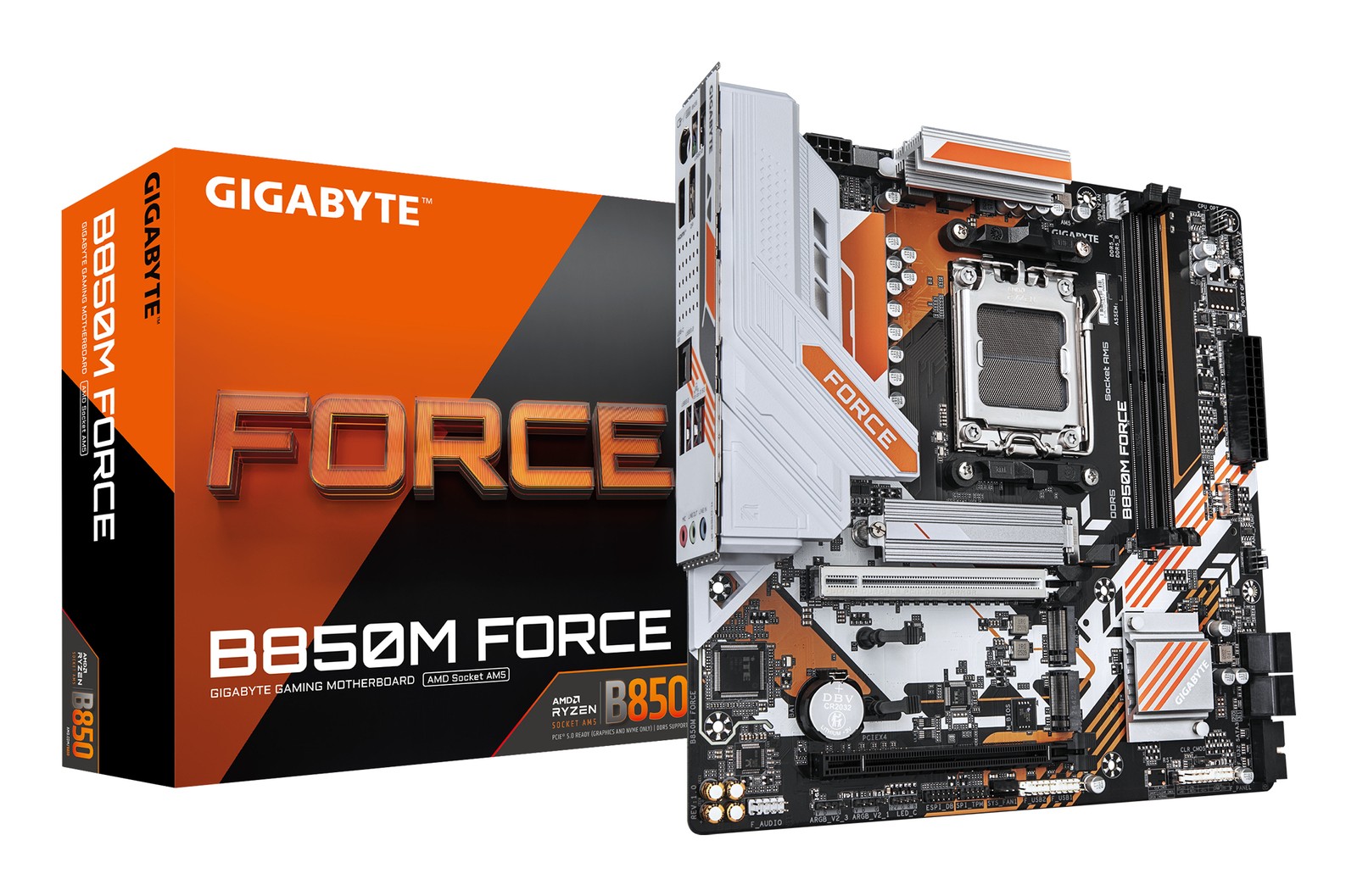 GIGABYTE B850M FORCE Motherboard – AMD Ryzen 9000 Series CPUs, 8+2+2 Phases