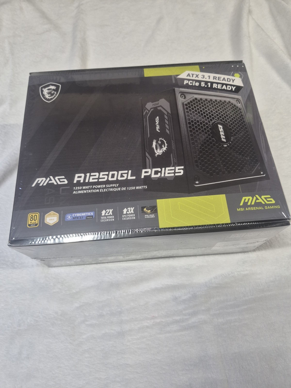 MSI MAG A1250GL PCIE5 1250W ATX 3.1 PCIe 5 Full-Modular Power Supply